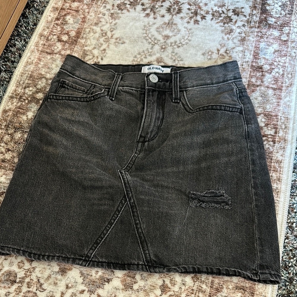 Old Navy Black Denim Skirt